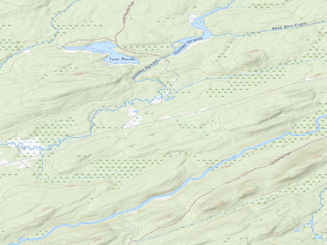 USGS topographic map of Moose River Plains Campsite 43 (Moose River Plains Camping Area)