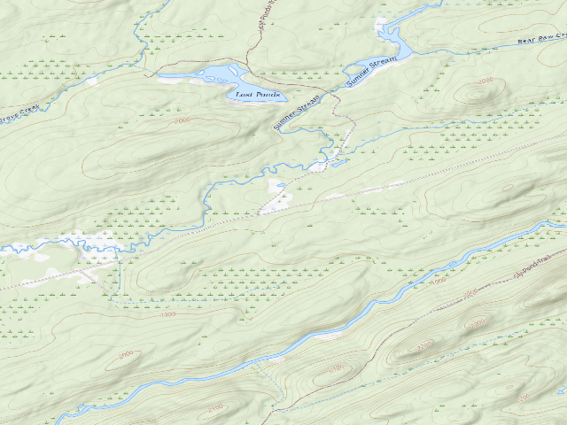USGS topographic map of Moose River Plains Campsite 44 (Moose River Plains Camping Area)