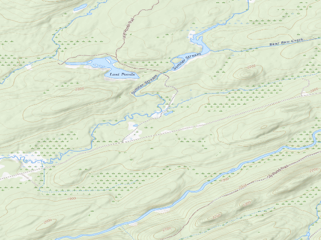 USGS topographic map of Moose River Plains Campsite 48 (Moose River Plains Camping Area)
