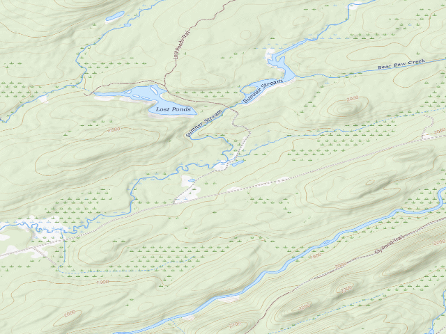 USGS topographic map of Moose River Plains Campsite 49 (Moose River Plains Camping Area)