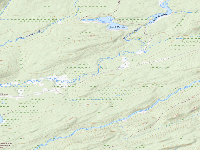 USGS topographic map of Moose River Plains Campsite 51 (Moose River Plains Camping Area)