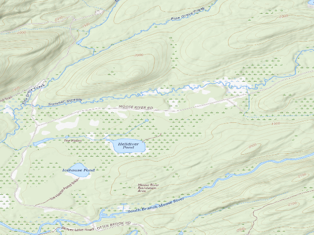 USGS topographic map of Moose River Plains Campsite 59 (Moose River Plains Camping Area)
