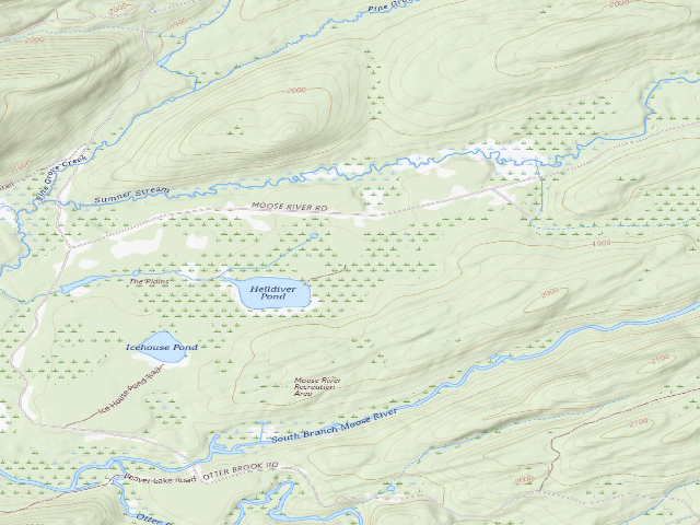USGS topographic map of Moose River Plains Campsite 61 (Moose River Plains Camping Area)