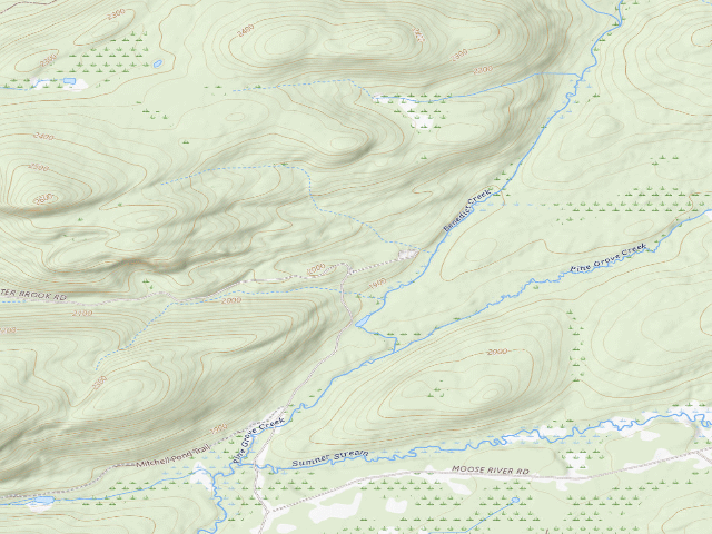 USGS topographic map of Moose River Plains Campsite 67 (Moose River Plains Camping Area)