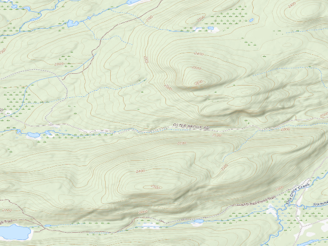 USGS topographic map of Moose River Plains Campsite 70 (Moose River Plains Camping Area)