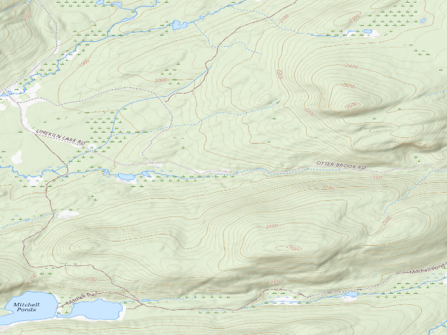 USGS topographic map of Moose River Plains Campsite 71 (Moose River Plains Camping Area)