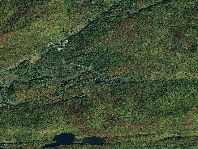 Aerial image of Moose River Plains Campsite 74 (Moose River Plains Camping Area)