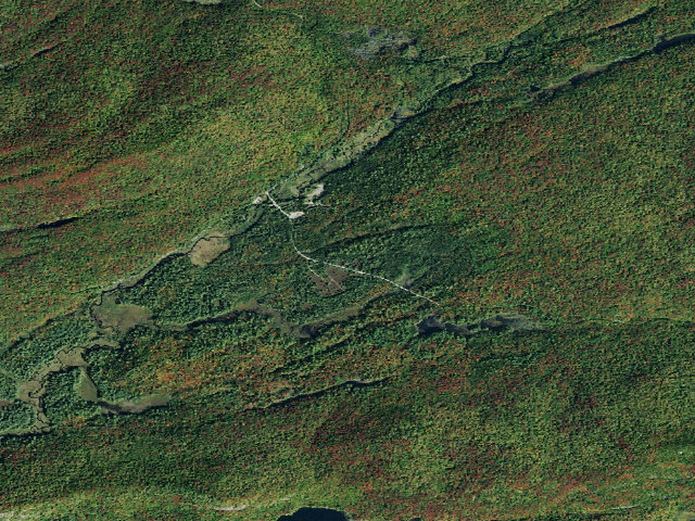 Aerial image of Moose River Plains Campsite 76 (Moose River Plains Camping Area)