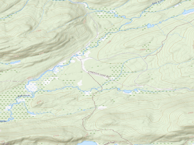 USGS topographic map of Moose River Plains Campsite 76 (Moose River Plains Camping Area)
