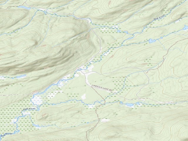 USGS topographic map of Moose River Plains Campsite 77 (Moose River Plains Camping Area)