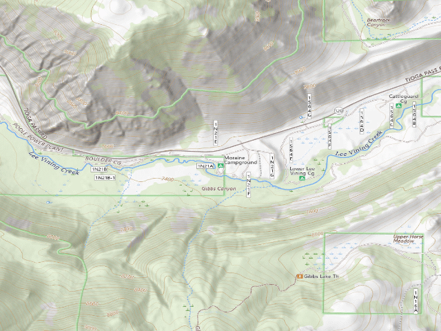 USGS topographic map of Moraine Campground