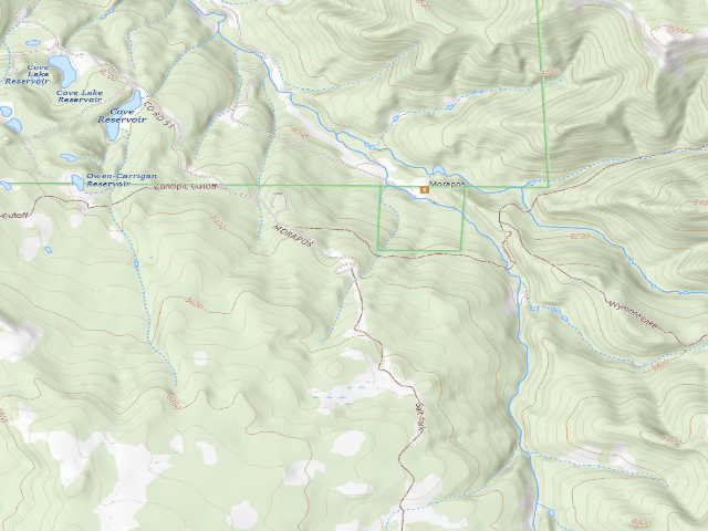 USGS topographic map of Morapos Trailhead