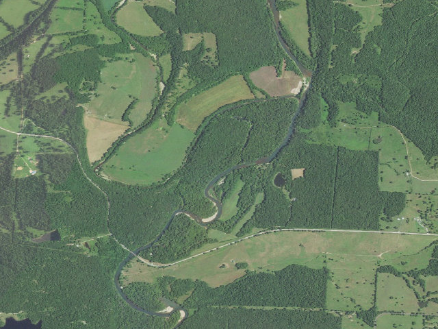 Aerial image of Morgan Spring Float Camp