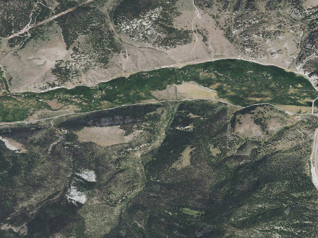 Aerial image of Mormon Gulch Campground