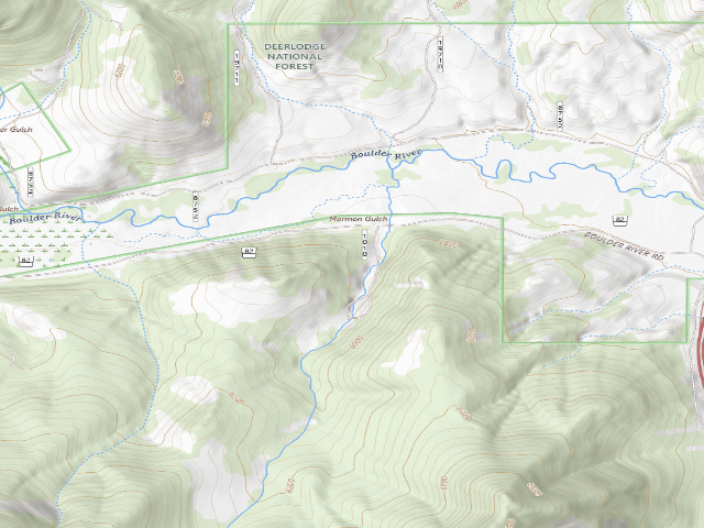 USGS topographic map of Mormon Gulch Campground