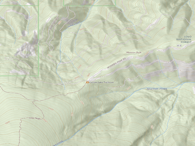 USGS topographic map of Mormon Helispot