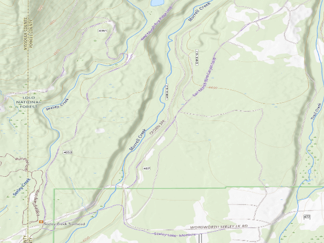 USGS topographic map of Morrell Creek 02