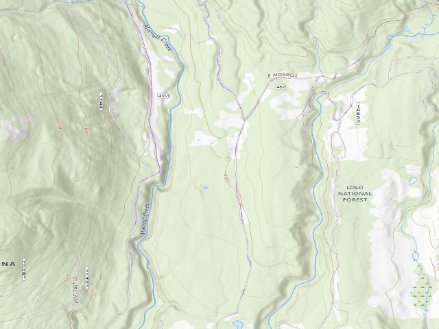 USGS topographic map of Morrell Creek 05
