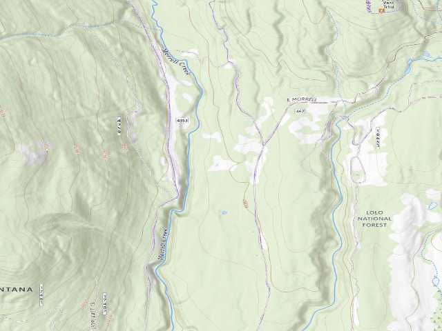 USGS topographic map of Morrell Creek 06