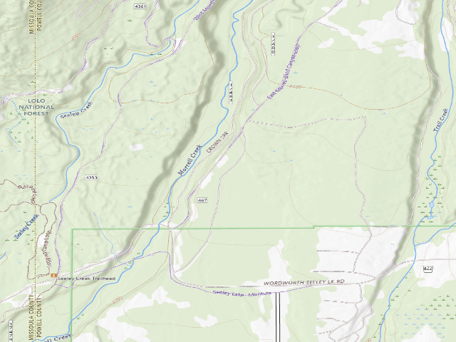 USGS topographic map of Morrell Creek 08
