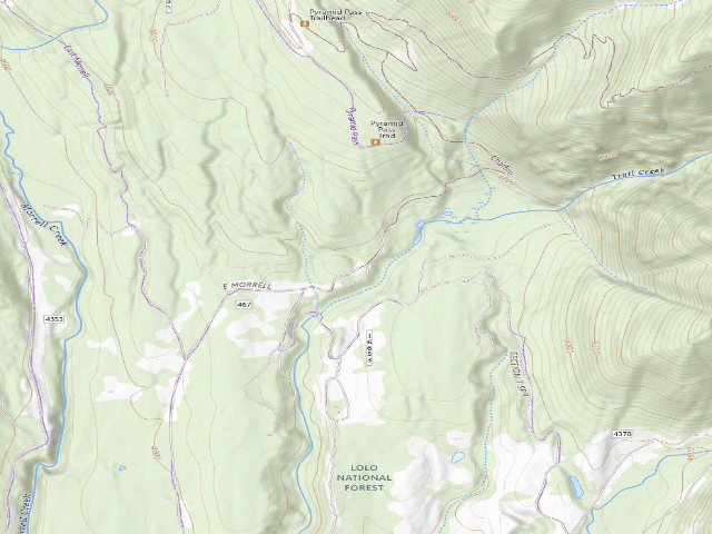 USGS topographic map of Morrell Creek 08