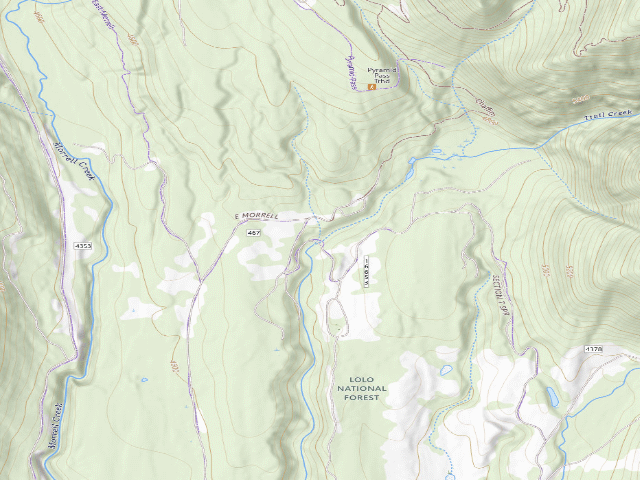 USGS topographic map of Morrell Creek