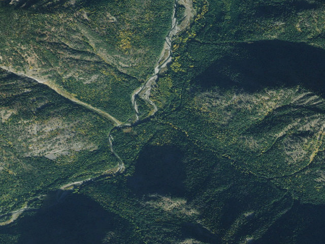 Aerial image of Morris Creek Trailhead