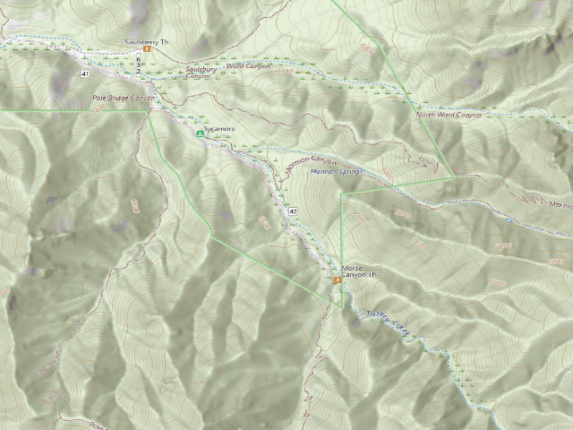 USGS topographic map of Morse Canyon Campground