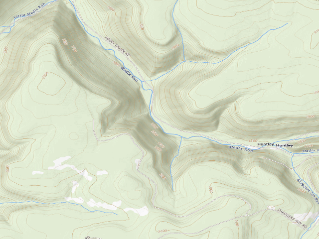 USGS topographic map of Moshannon State Forest roadside campsite Medix Run 010