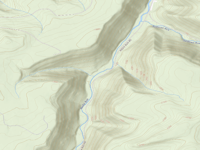 USGS topographic map of Moshannon State Forest roadside campsite Medix Run 004