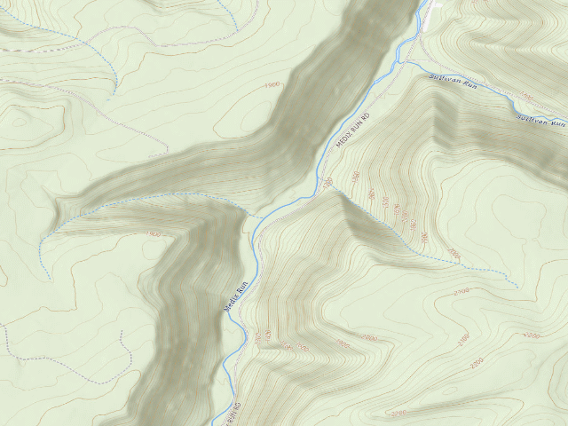 USGS topographic map of Moshannon State Forest roadside campsite Medix Run 003