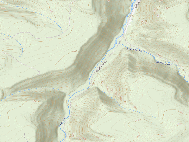 USGS topographic map of Moshannon State Forest roadside campsite Medix Run 002