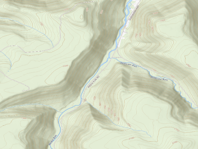 USGS topographic map of Moshannon State Forest roadside campsite Medix Run 001