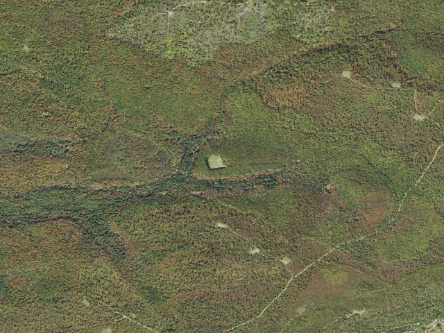 Aerial image of Moshannon State Forest roadside campsite North Run 004