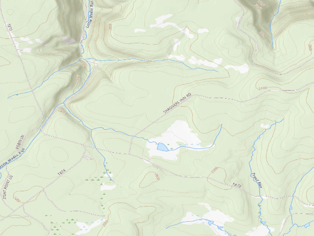 USGS topographic map of Moshannon State Forest roadside campsite Shaggers Inn 001 (Shaggers Inn Camping Area)