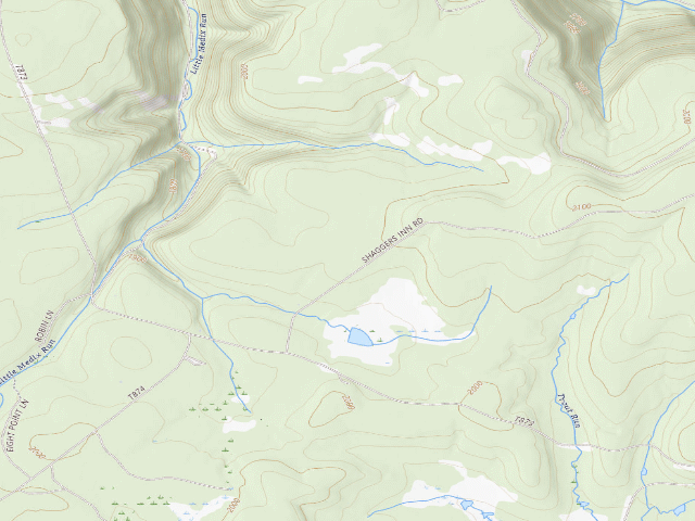 USGS topographic map of Moshannon State Forest roadside campsite Shaggers Inn 003 (Shaggers Inn Camping Area)