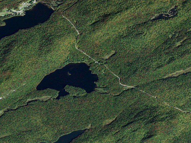 Aerial image of Moss Lake Campsite #2 (Fulton Chain Wild Forest)