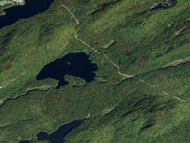 Aerial image of Moss Lake Campsite #3 (Fulton Chain Wild Forest)