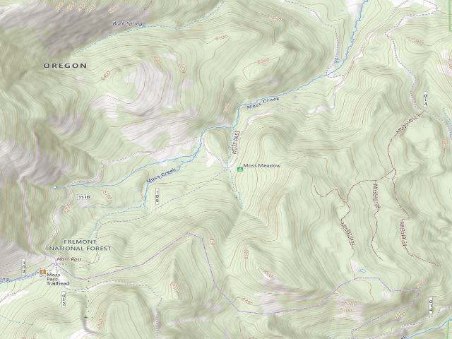 USGS topographic map of Moss Meadow