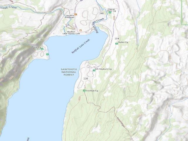 USGS topographic map of Mount Heyburn Cg