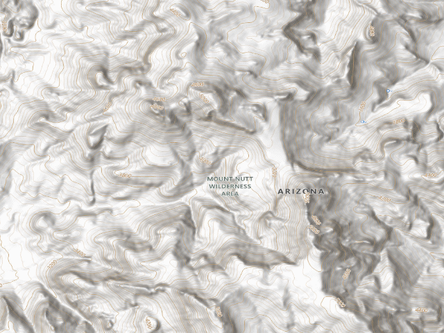 USGS topographic map of Mount Nutt Wilderness