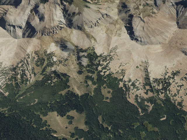Aerial image of Mount Peale Free Camping