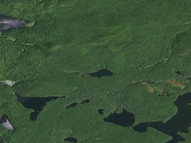 Aerial image of Mountain Pond Site 2 (Saint Regis Canoe Area)