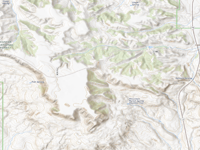 USGS topographic map of Mountain Ranch Spring #2
