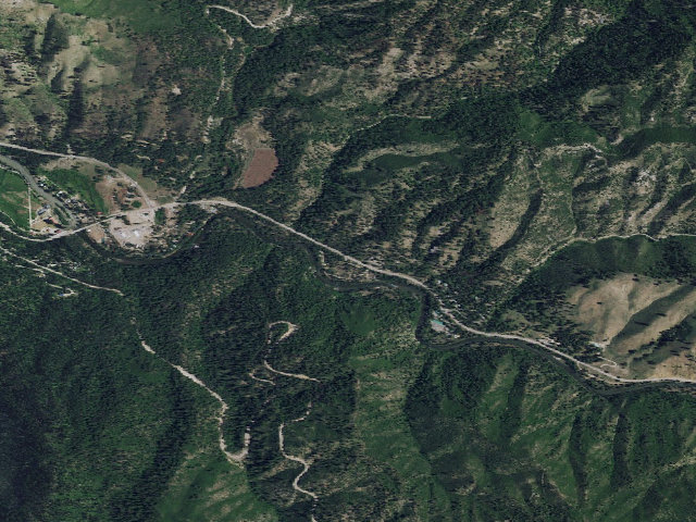 Aerial image of Mountain View Campground
