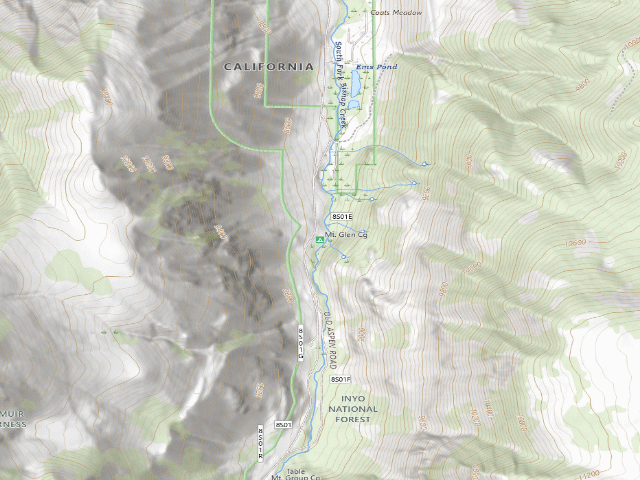 USGS topographic map of Mt. Glen Cg