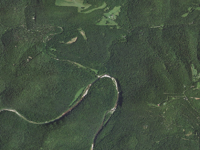 Aerial image of Mt. Hersey (Buffalo National River, Middle District)