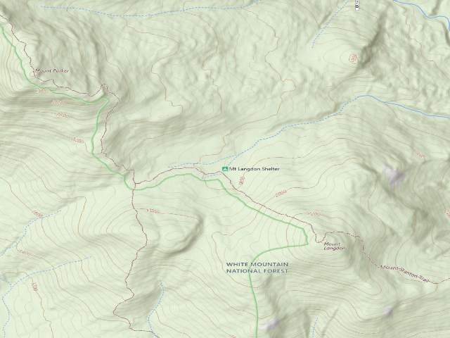 USGS topographic map of Mt Langdon Camping Area