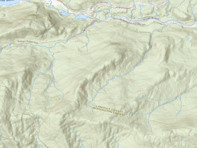 USGS topographic map of Mt. Mansfield State Forest - Burt Nebraska primitive camping area