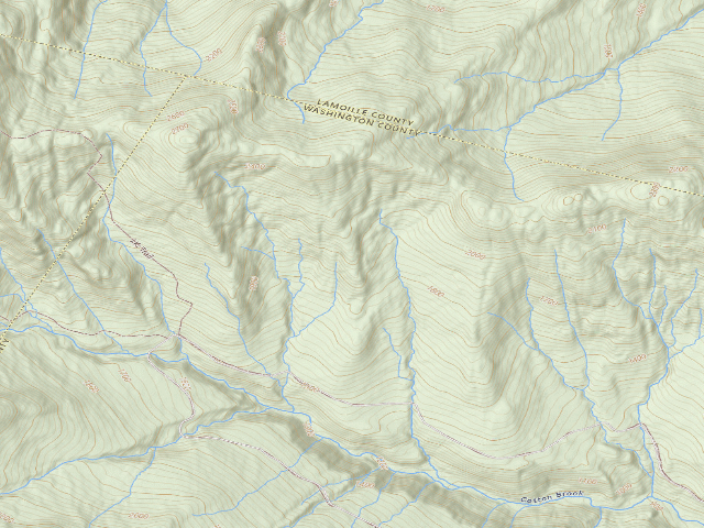USGS topographic map of Mt. Mansfield State Forest - Cotton Brook primitive camping area